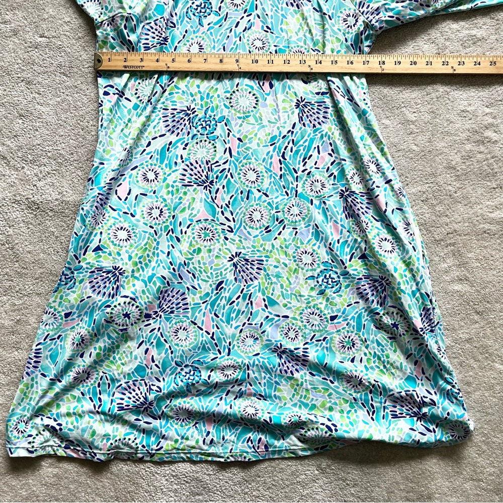 LILLY PULITZER UPF 50+ Lilshield Blue Ibiza Open Water ChillyLilly Allover - Picture 7 of 9